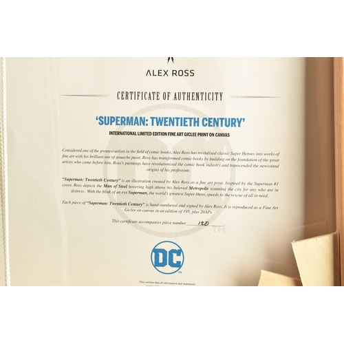 312 - ALEX ROSS FOR DC COMICS (AMERICAN CONTEMPORARY) 'SUPERMAN TWENTIETH CENTURY' signed limited edition ... 