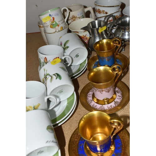 332 - A COLLECTION OF CERAMICS, to include Royal memorabilia mugs by Burlington ware, J&G Meakin etc. two ... 