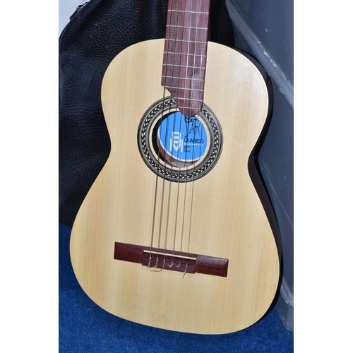 350 - AN ACOUSTIC GUITAR, with a soft faux leather case, comprising a BM Classico guitar made in Spain (1 ... 