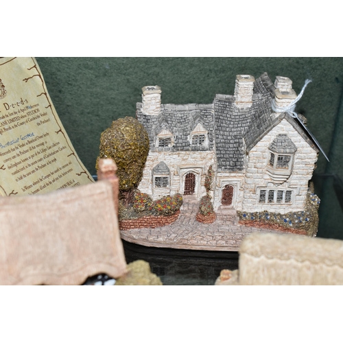 353 - A GROUP OF LILLIPUT LANE SCULPTURES, comprising Buttercup Cottage, Moreton Manor, William Shakespear... 