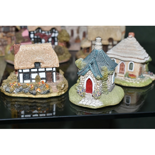 353 - A GROUP OF LILLIPUT LANE SCULPTURES, comprising Buttercup Cottage, Moreton Manor, William Shakespear... 