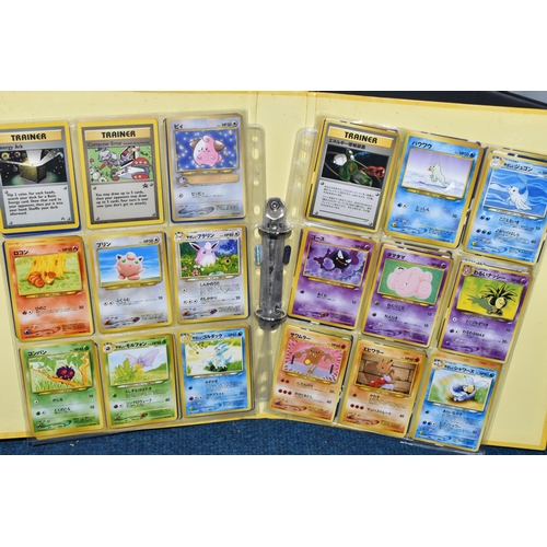 407 - BOX OF POKEMON CARDS AND MEMORABILIA, includes stickers, Ancient Mew, Japanese Neo Destiny Dark Crob... 