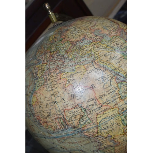 409 - A J. FOREST GLOBE TERRESTRE, early 20th Century, marked 'Globe Terrestre, Echelle de 40.000.000, Dre... 