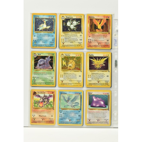 416 - COMPLETE POKEMON FOSSIL SET, card condition ranges from lightly played to excellent apart from Zapdo... 