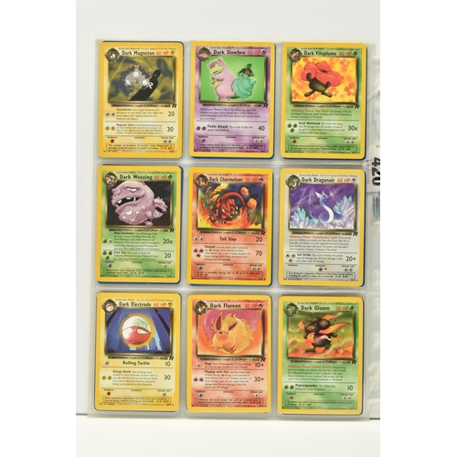 420 - NEAR COMPLETE POKEMON TEAM ROCKET SET, only missing Dark Blastoise 3/82, Dark Dragonite 5/82 and Dar... 