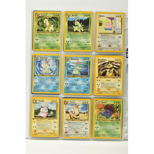 423 - COLLECTION OF POKEMON NEO GENESIS CARDS, includes seven holos and numerous first editions which incl... 