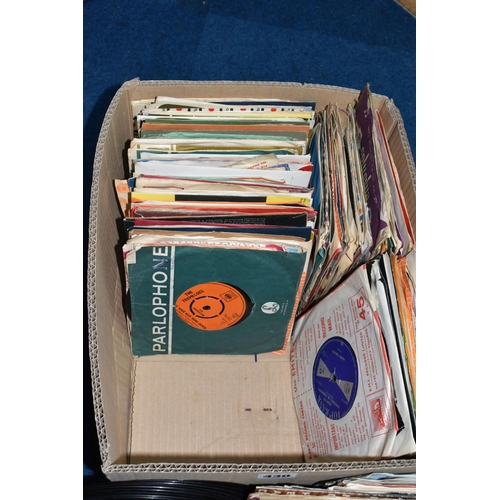 430 - A BOX OF RECORDS, approximately two hundred vinyl singles by artists to include The Beatles: From Me... 