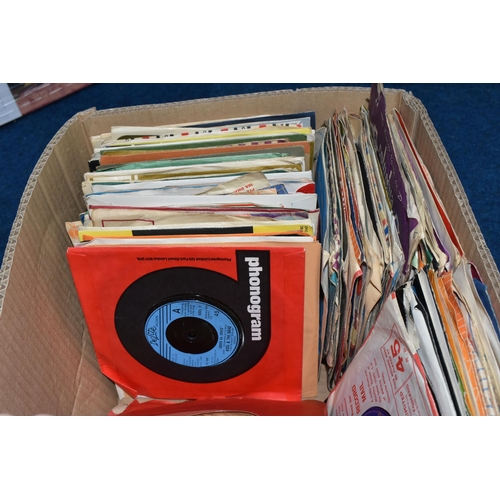 430 - A BOX OF RECORDS, approximately two hundred vinyl singles by artists to include The Beatles: From Me... 