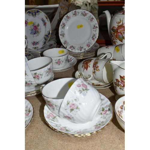 441 - A GROUP OF CERAMIC TEA WARES comprising a Royal Albert Memory Lane coffee service to include a coffe... 