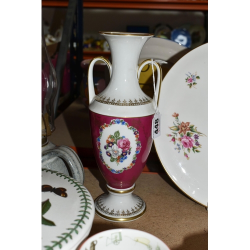 448 - A GROUP OF CERAMICS to include a group of Portmeirion items comprising a Botanic Garden lidded turee... 