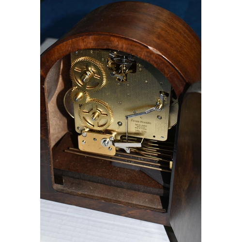 449 - A COMITTI OF LONDON MANTEL CLOCK AND A CARRIAGE CLOCK comprising a wooden mantel clock by Comitti of... 