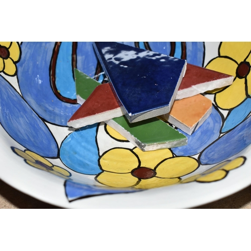 458 - A LARGE GROUP OF HANDPAINTED POTTERY, most pieces are stamped on the bottom with the signature Ellie... 