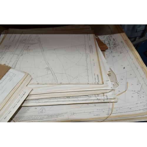 468 - A QUANTITY OF MAPS AND PLANS, to include Ordnance Survey sheet maps, including Staffordshire, Yorksh... 