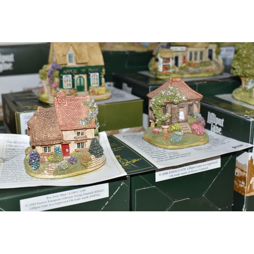 506 - A COLLECTION OF TWENTY-THREE LILLIPUT LANE SCULPTURES, to include English collection North, The Choc... 