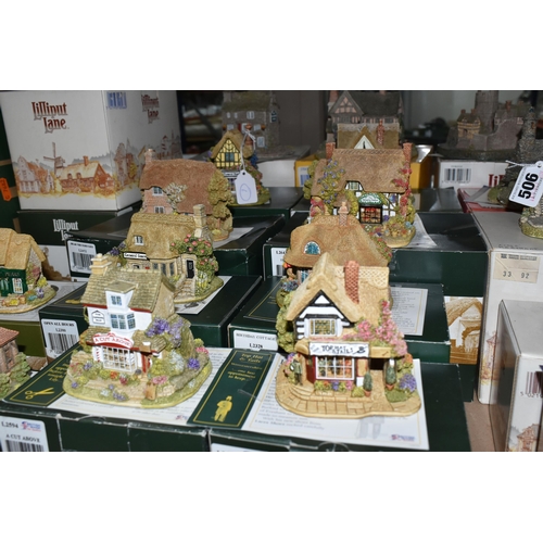 506 - A COLLECTION OF TWENTY-THREE LILLIPUT LANE SCULPTURES, to include English collection North, The Choc... 