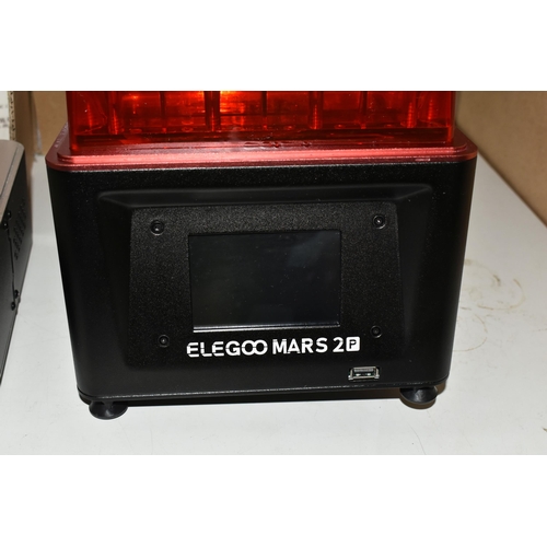 523 - AN ELEGOO MARS 2P 3D PRINTER, with box and instructions, together with an Elgoo Mercury Plus 2.0 was... 