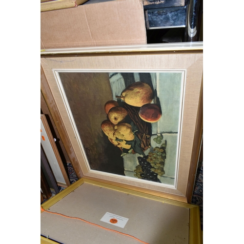 525 - A QUANTITY OF 20TH CENTURY WATERCOLOURS AND PRINTS ETC, to include three Mollie Fisher watercolours,... 