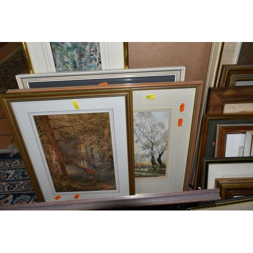 525 - A QUANTITY OF 20TH CENTURY WATERCOLOURS AND PRINTS ETC, to include three Mollie Fisher watercolours,... 