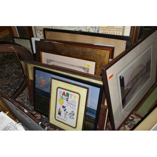 528 - A QUANTITY OF ASSORTED PRINTS ETC, to include two Turner prints, a Wilfred C. Applebey drypoint etch... 