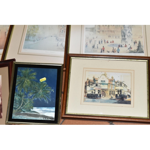 531 - A QUANTITY OF DECORATIVE PICTURES AND PRINTS ETC, to include an indistinctly signed oil on canvas la... 