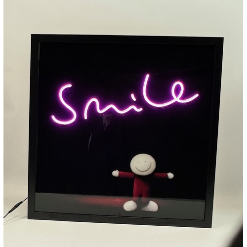 305 - DOUG HYDE (BRITISH 1972) 'KEEP SMILING', a limited edition illuminated print, depicting a smiling fi... 