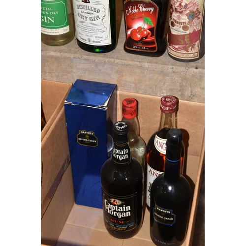 923 - ALCOHOL, Two Boxes of assorted wine and spirits containing eighteen bottles of red and white wine fr... 