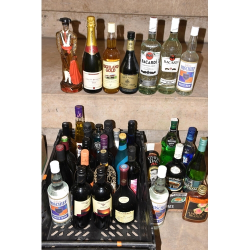 926 - ALCOHOL, Two Boxes of assorted Alcohol containing 33 bottles of Wine, Whisky, Brandy, Rum, Liqueurs ... 