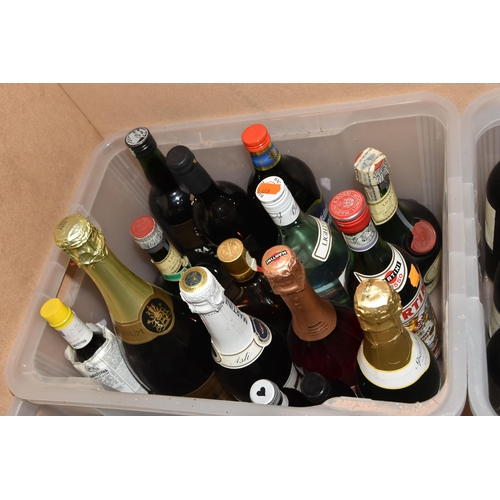 932 - ALCOHOL, Three Boxes containing 45 Bottles / Half-Bottles of Wine, Port, Spirit and Liqueurs to incl... 