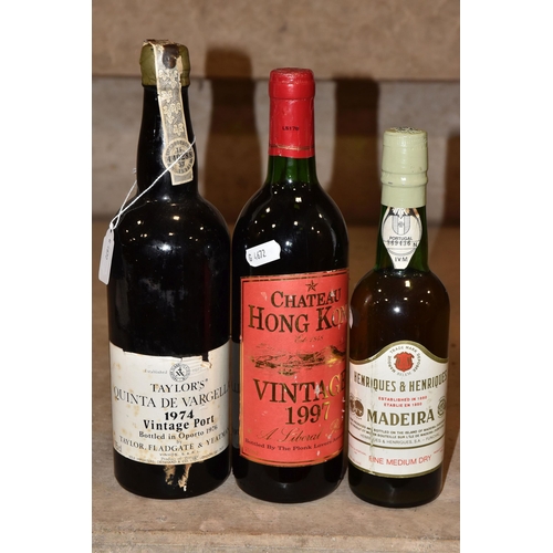 933 - ALCOHOL, Three Bottles comprising 1 x TAYLOR'S QUINTA DE VARGELLAS 1974 Vintage Port, bottled in Opo... 