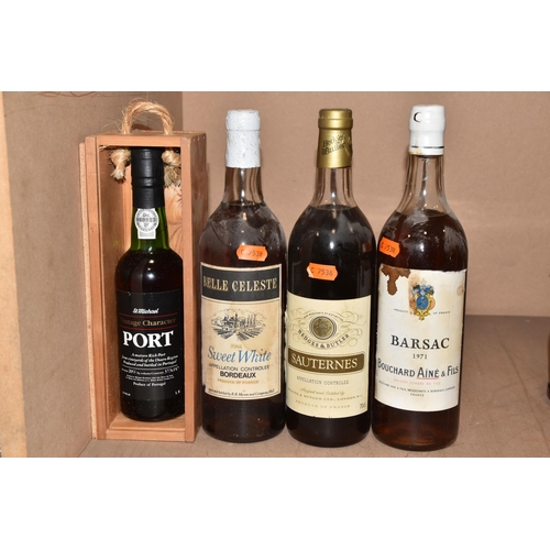 939 - FOUR BOTTLES OF OLD WINE comprising 1 x SAUTERNES shipped and bottled by Hedges & Butler 70cl, 1 x B... 