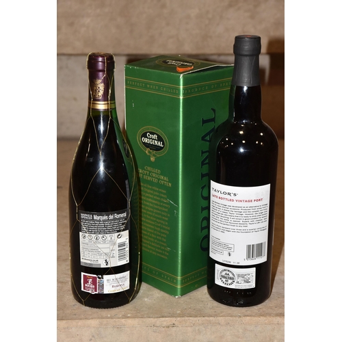 942 - ALCOHOL, Three Bottles comprising 1 x TAYLOR'S LBV 2013, 1 x Marques del Romeral RIOJA 2007 and 1 x ... 