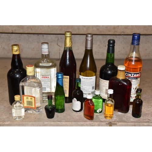 944 - ALCOHOL, A Collection of Old Alcohol to include Sainsbury's Vodka, Harvey's Bristol Cream and Q.C Sh... 