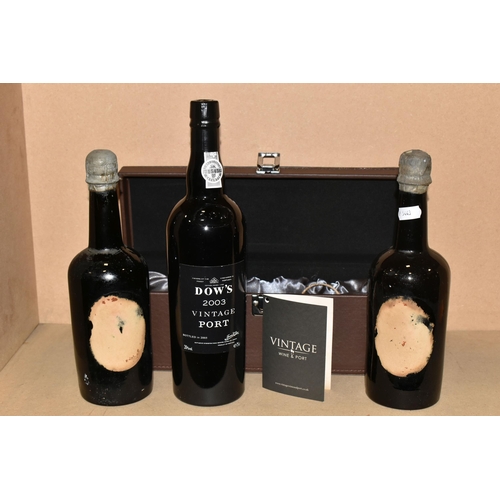 950 - ALCOHOL, One Bottle of DOW'S 2003 Vintage Port, bottled 2005, 20% vol, 75cl, seal intact in a faux l... 