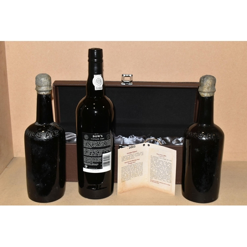 950 - ALCOHOL, One Bottle of DOW'S 2003 Vintage Port, bottled 2005, 20% vol, 75cl, seal intact in a faux l... 