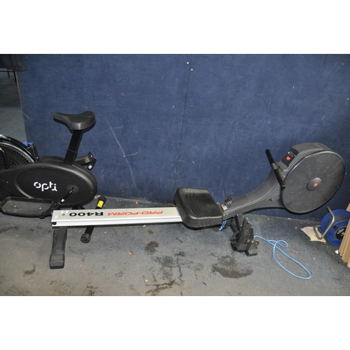 1087 - A PRO FORM R400 ROWING MACHINE with screen and an Opti Elliptical (screen not working)(2)