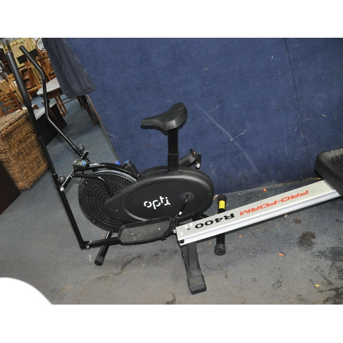 1087 - A PRO FORM R400 ROWING MACHINE with screen and an Opti Elliptical (screen not working)(2)