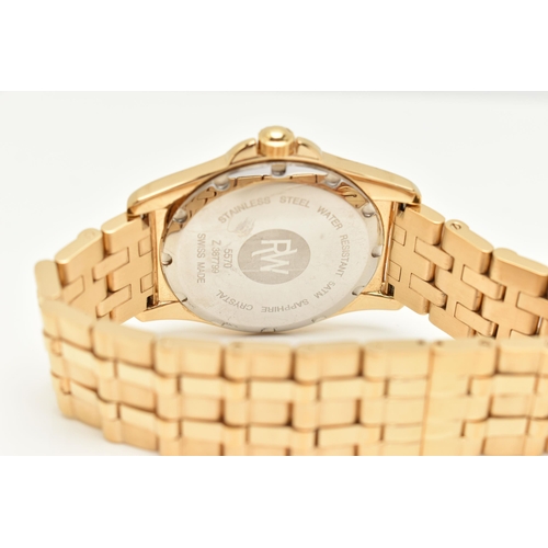 122 - A GENTS BOXED 'RAYOND WEIL' WRISTWATCH, quartz movement, round white dial signed 'Raymond Weil, Flam... 