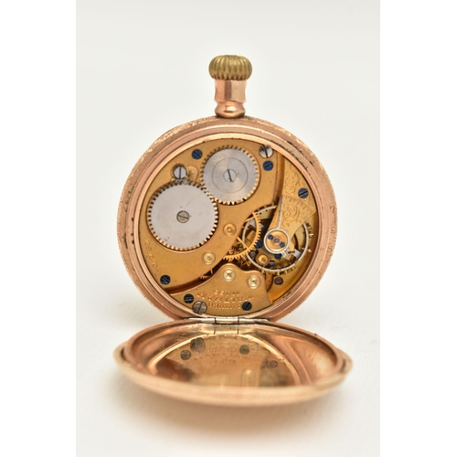 128 - A GOLD PLATED 'WALTHAM' POCKET WATCH, manual wind, round discoloured dial signed 'Waltham', Roman nu... 