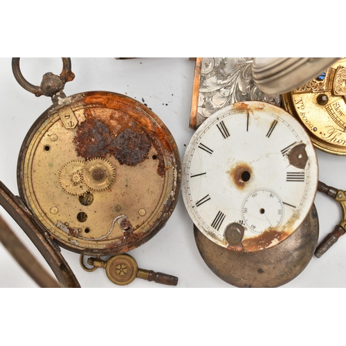 154 - TWO SILVER POCKET WATCHES A PILL BOX AND VESTA CASE, the first a key wound open face pocket watch, r... 