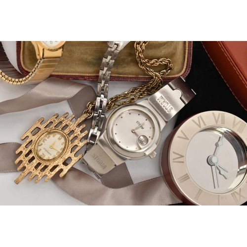 161 - A SELECTION OF WATCHES TOGETHER WITH AN ANTIQUE WATCH BOX, to include two SEKONDA wristwatch, a SEIK... 