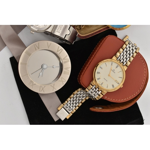 161 - A SELECTION OF WATCHES TOGETHER WITH AN ANTIQUE WATCH BOX, to include two SEKONDA wristwatch, a SEIK... 