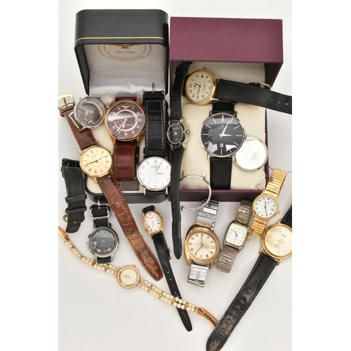 163 - A SELECTION OF WATCHES, to include a boxed gentleman's Accurist wristwatch, two lady's Accurist watc... 