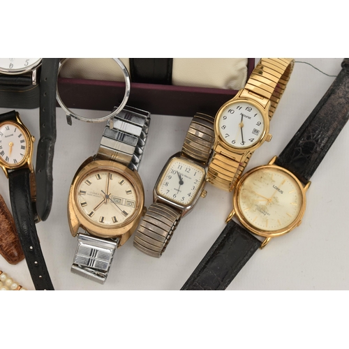 163 - A SELECTION OF WATCHES, to include a boxed gentleman's Accurist wristwatch, two lady's Accurist watc... 