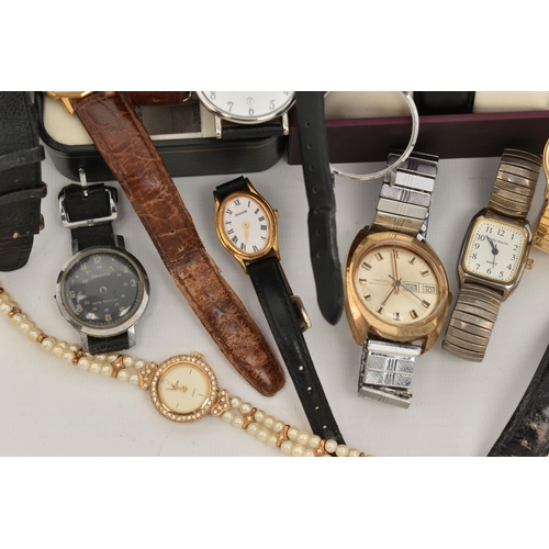 163 - A SELECTION OF WATCHES, to include a boxed gentleman's Accurist wristwatch, two lady's Accurist watc... 