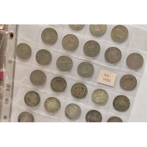 225 - TWO ALBUMS CONTAINING MIXED COINS, to include UK coins with amounts of Silver 3d coins Victoria-Geor... 