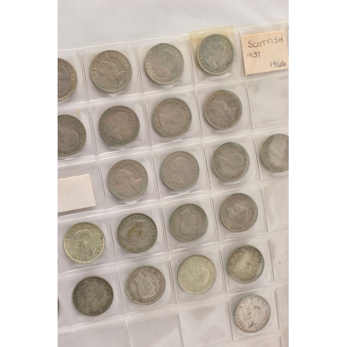 225 - TWO ALBUMS CONTAINING MIXED COINS, to include UK coins with amounts of Silver 3d coins Victoria-Geor... 