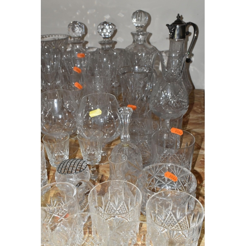 336 - A QUANTITY OF GLASSWARE, comprising a set of six Caithness tumblers, a Stuart Crystal 'Sandringham' ... 