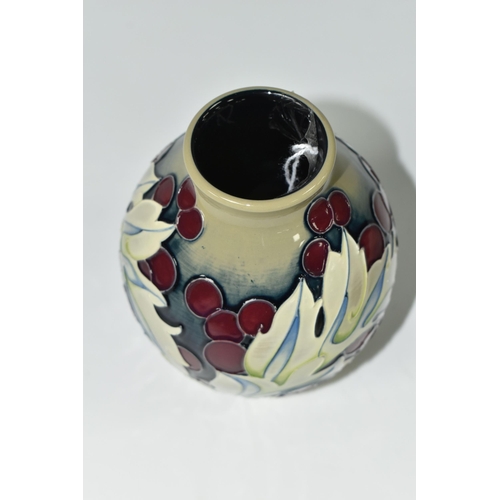 388 - A MOORCROFT POTTERY 'ACANTHUS LEAF' DESIGN VASE, by Emma Bossons, 2013, painted and impressed marks ... 