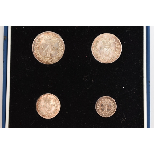 246 - A CASED SET OF VICTORIA MAUNDY COINS 1866 4d -1d