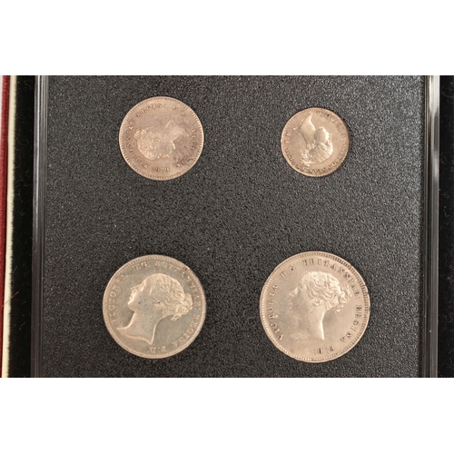 249 - A CASED SET OF VICTORIA MAUNDY COINS 1860 4d-1d